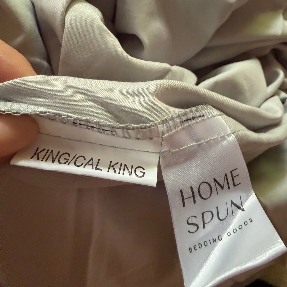 HOMESPUN Premium Ultra Soft 3-Piece Duvet Cover Set KING/CAL KING Light Gray